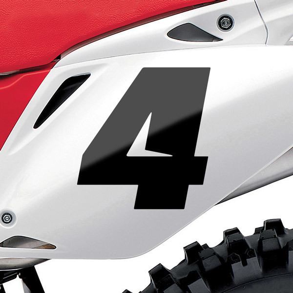 Adesivi per Auto e Moto: Numero moto 4 Speed