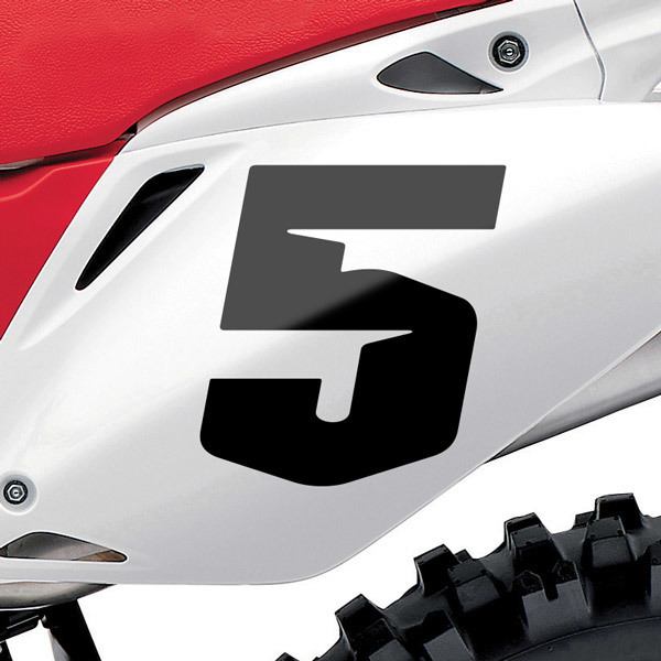 Adesivi per Auto e Moto: Numero moto 5 Speed