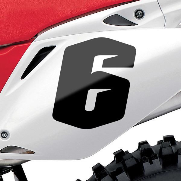 Adesivi per Auto e Moto: Numero moto 6 Speed
