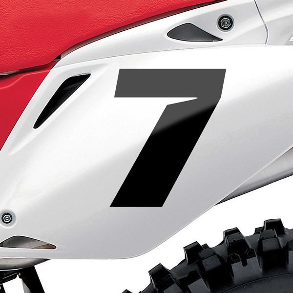 Adesivi per Auto e Moto: Numero moto 7 Speed