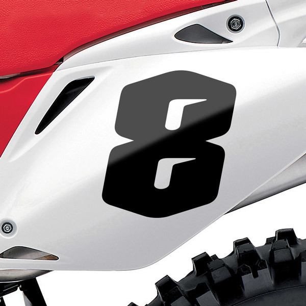 Adesivi per Auto e Moto: Numero moto 8 Speed 0