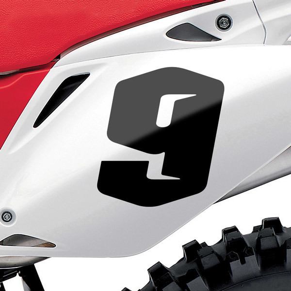Adesivi per Auto e Moto: Numero moto 9 Speed