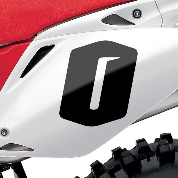 Adesivi per Auto e Moto: Numero moto 0 Speed 0