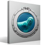 Adesivi Murali: Il nuoto dell'orso polare 4
