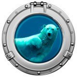Adesivi Murali: Orso polare nuoto 5