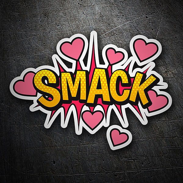 Adesivi per Auto e Moto: SMACK! giallo