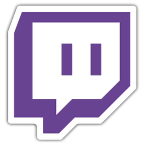 Adesivi per Auto e Moto: Twitch Icona