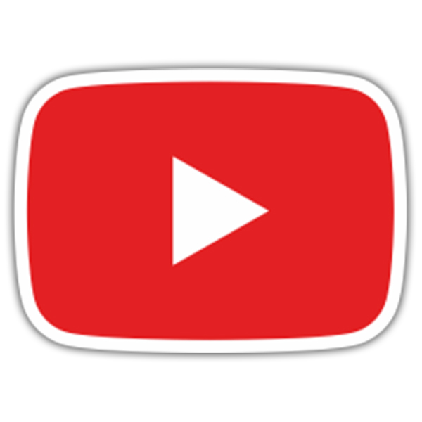 Adesivi per Auto e Moto: Youtube Play