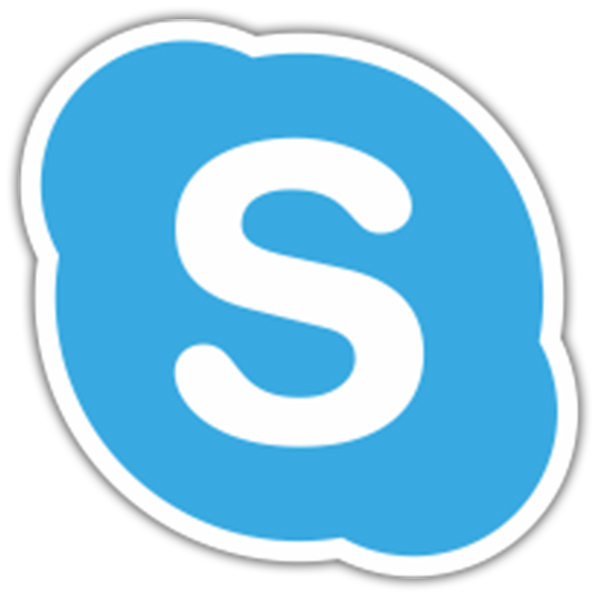 Adesivi per Auto e Moto: Skype Icona