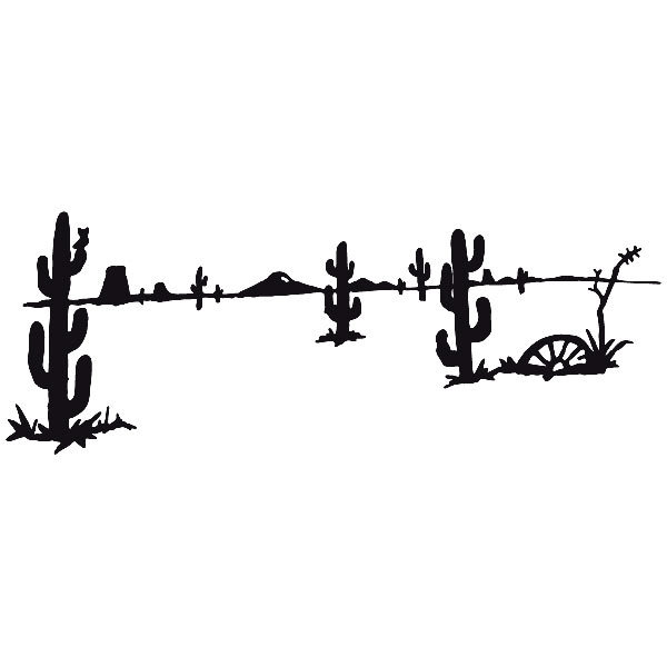Adesivi per Auto e Moto: Deserto con cactus