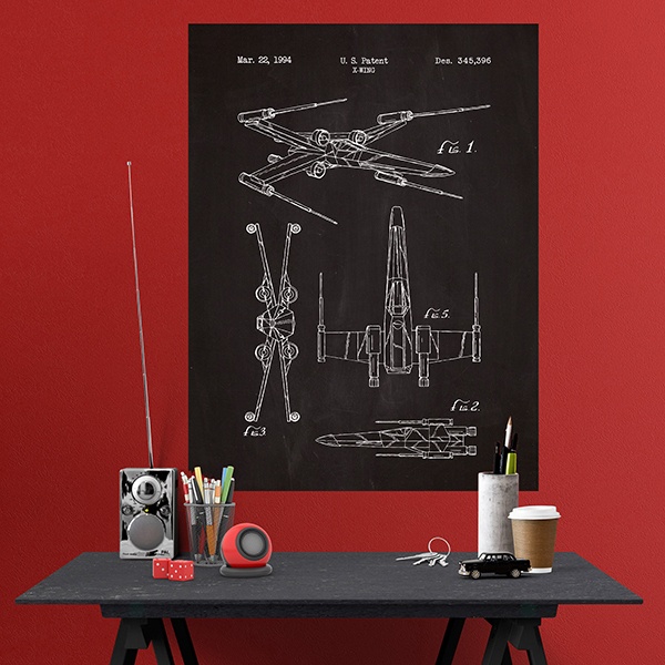 Adesivi Murali: X-Wing brevetto Lastra 