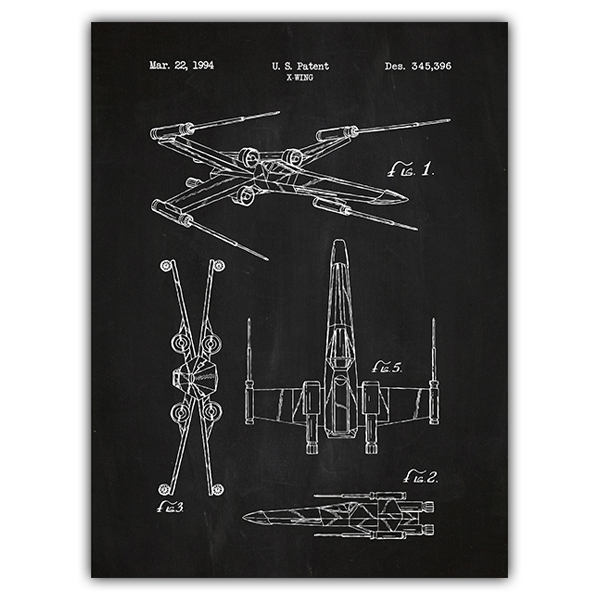 Adesivi Murali: X-Wing brevetto Lastra 