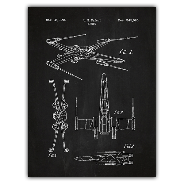 Adesivi Murali: X-Wing brevetto Lastra 
