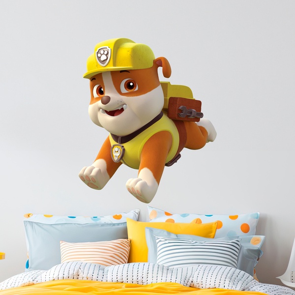 Adesivi per Bambini: Paw Patrol - Rubble in azione