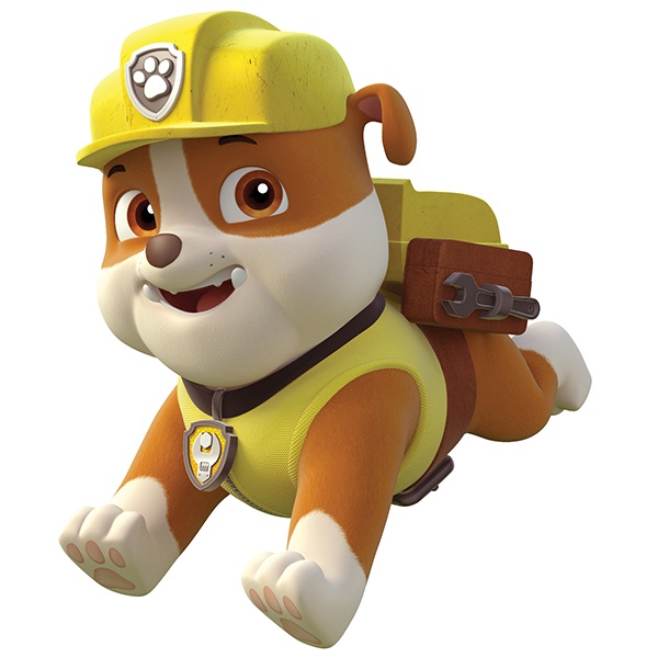 Adesivi per Bambini: Paw Patrol - Rubble in azione