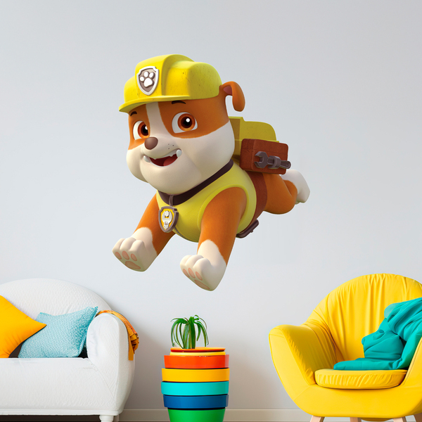 Adesivi per Bambini: Paw Patrol - Rubble in azione