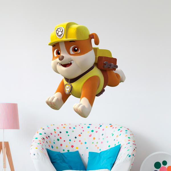 Adesivi per Bambini: Paw Patrol - Rubble in azione