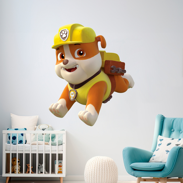 Adesivi per Bambini: Paw Patrol - Rubble in azione