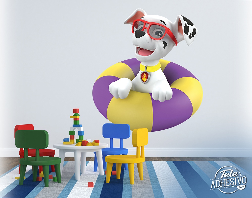 Adesivi per Bambini: Paw Patrol - Marshall con galleggiante