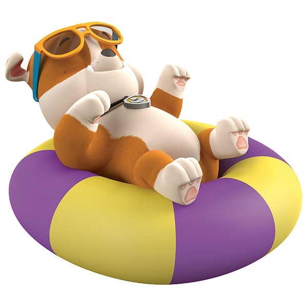 Adesivi per Bambini: Paw Patrol - Rubble con galleggiante