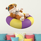 Adesivi per Bambini: Paw Patrol - Rubble con galleggiante 3