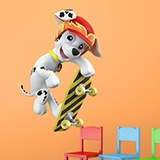 Adesivi per Bambini: Paw Patrol - Marshall in skateboard 3