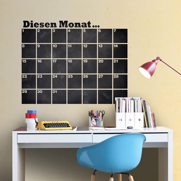 Adesivi Murali: Lavagna Calendario organizzatore tedesco