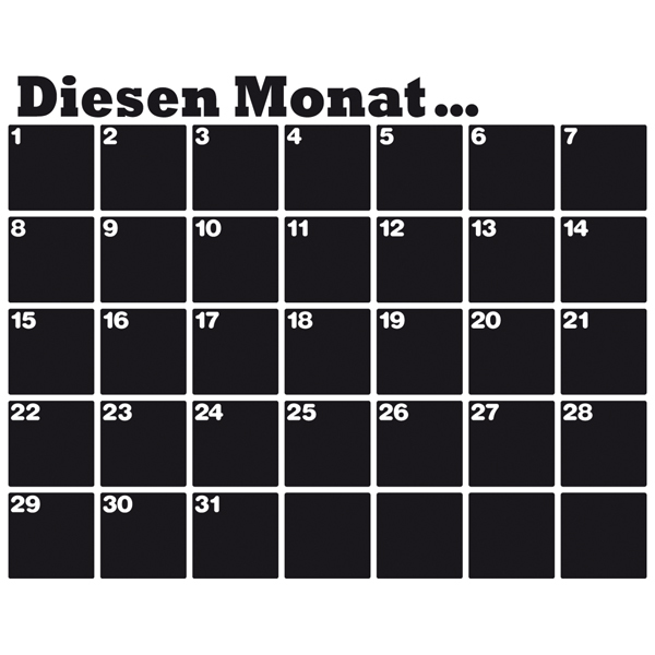 Adesivi Murali: Lavagna Calendario organizzatore tedesco