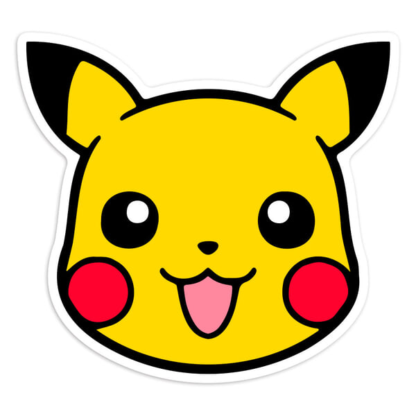 Adesivi per Auto e Moto: Pikachu faccia felice Pokémon