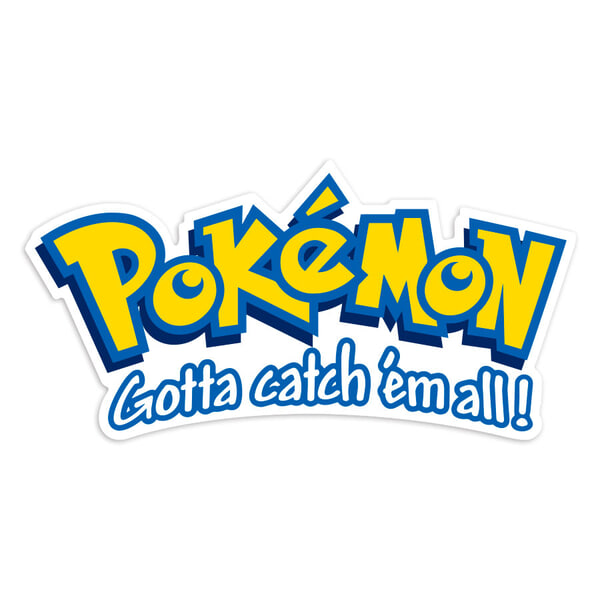Adesivi per Auto e Moto: Logo Pokémon con slogan