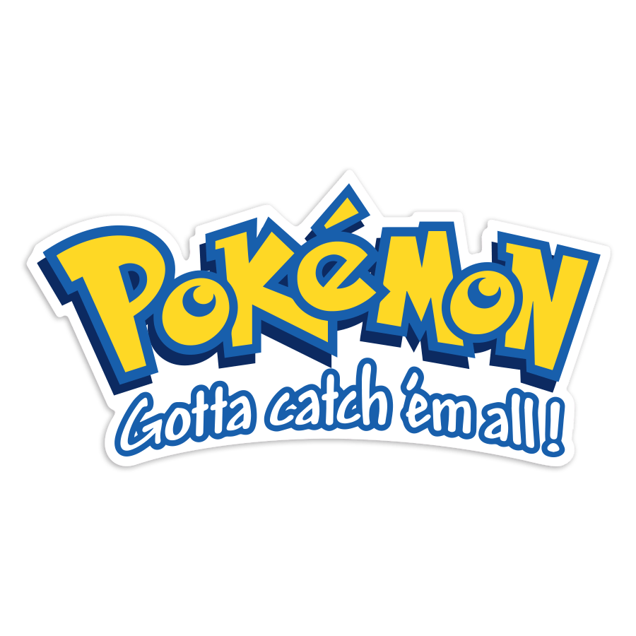 Adesivi per Auto e Moto: Logo Pokémon con slogan