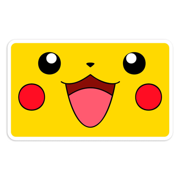 Adesivi per Auto e Moto: Pikachu faccia rettangolare Pokémon