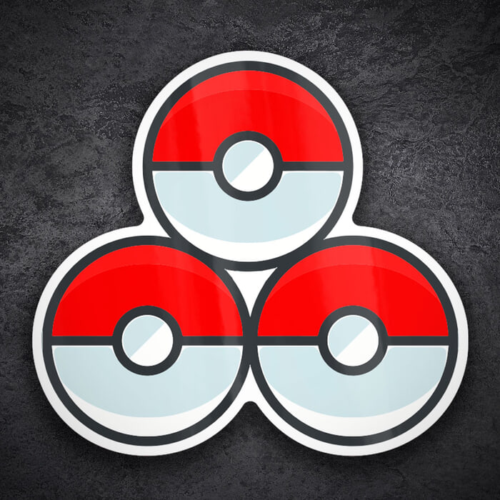 Adesivi per Auto e Moto: Pokeballs raggruppate Pokémon