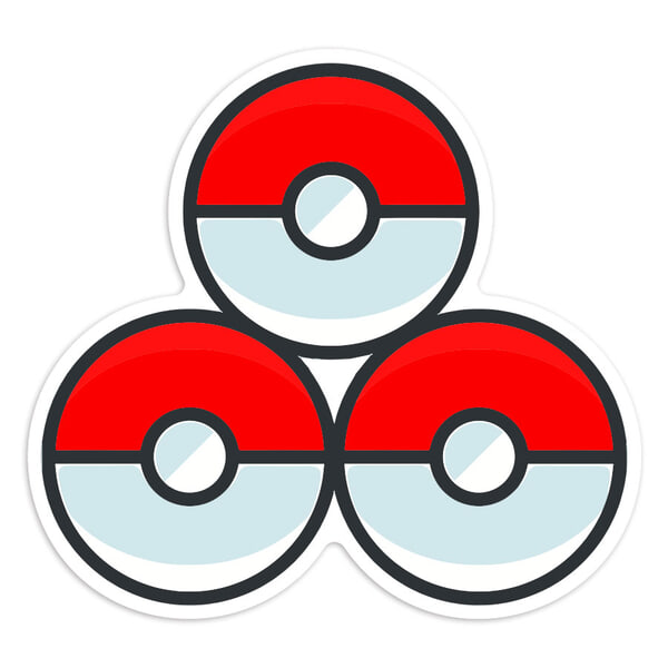 Adesivi per Auto e Moto: Pokeballs raggruppate Pokémon