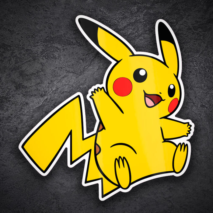 Adesivi per Auto e Moto: Pikachu corpo intero Pokémon