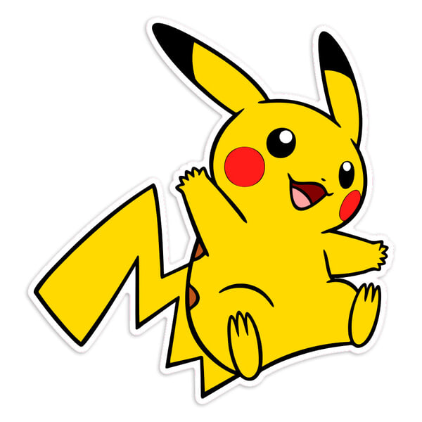 Adesivi per Auto e Moto: Pikachu corpo intero Pokémon