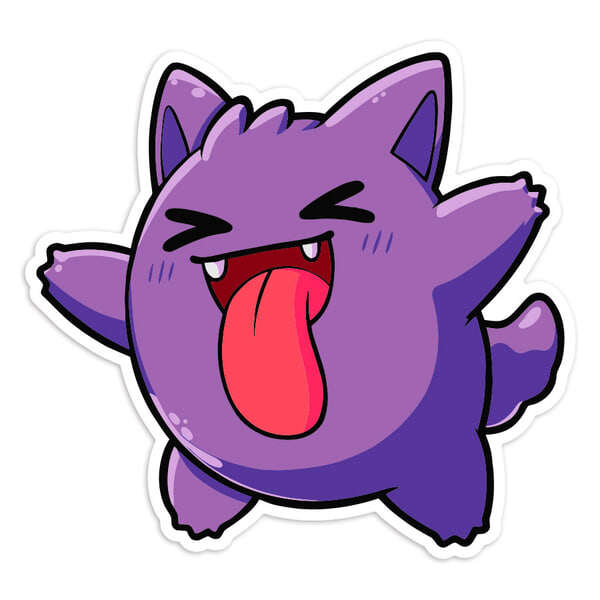 Adesivi per Auto e Moto: Gengar Pokémon Chibi