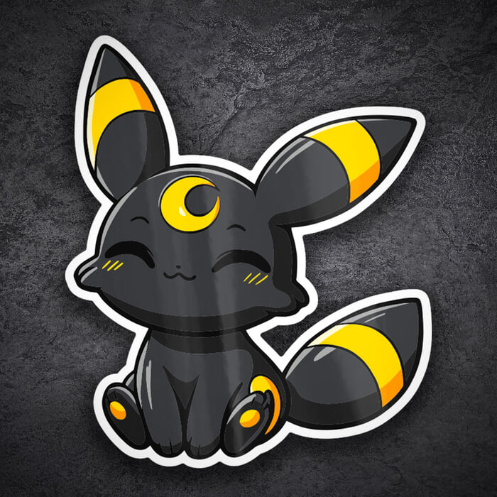 Adesivi per Auto e Moto: Umbreon Pokémon Chibi