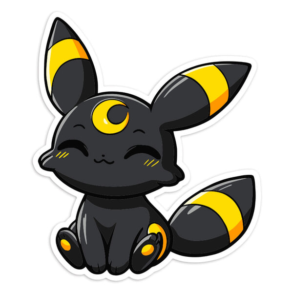 Adesivi per Auto e Moto: Umbreon Pokémon Chibi