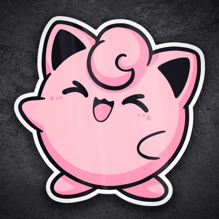 Adesivi per Auto e Moto: Jigglypuff Pokémon Chibi