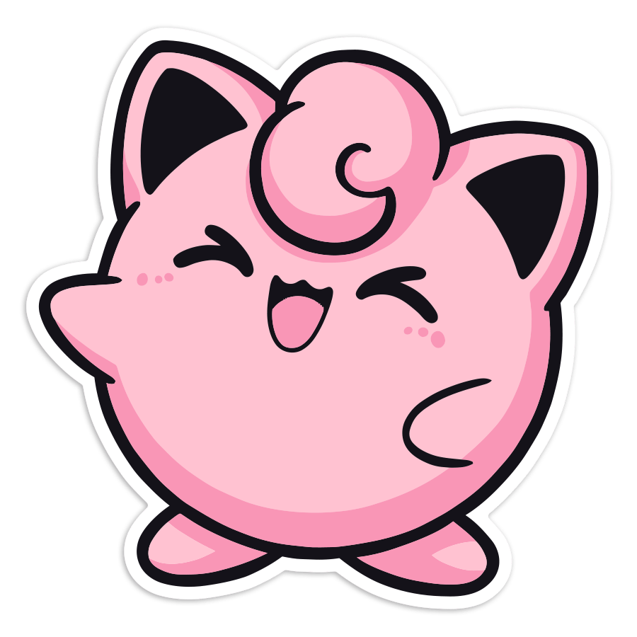 Adesivi per Auto e Moto: Jigglypuff Pokémon Chibi