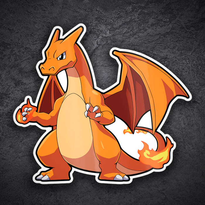 Adesivi per Auto e Moto: Pokémon Charizard Fuoco