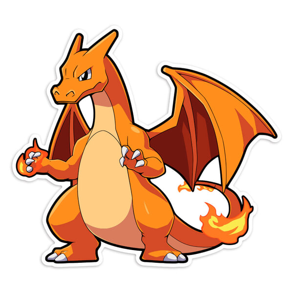 Adesivi per Auto e Moto: Pokémon Charizard Fuoco