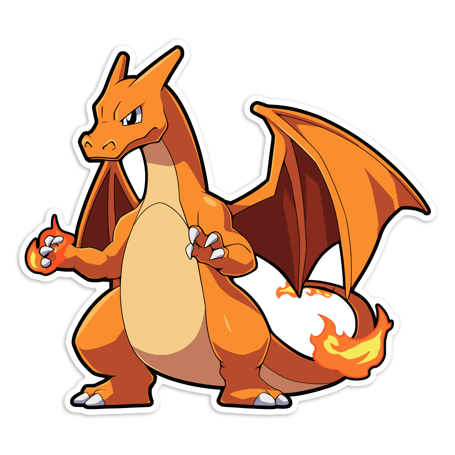 Adesivi per Auto e Moto: Pokémon Charizard Fuoco
