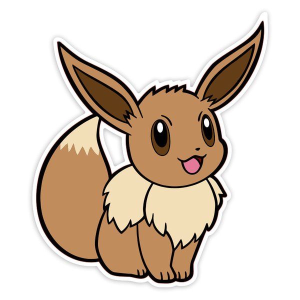 Adesivi per Auto e Moto: Eevee Classico Seduto