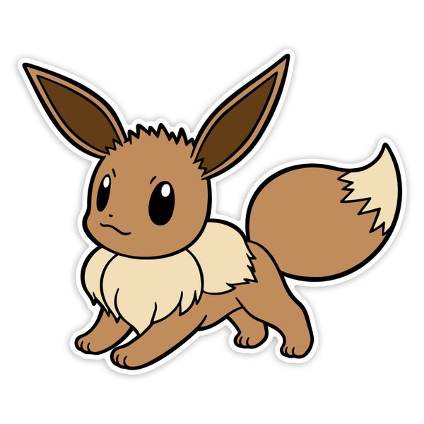 Adesivi per Auto e Moto: Eevee Classico in Azione