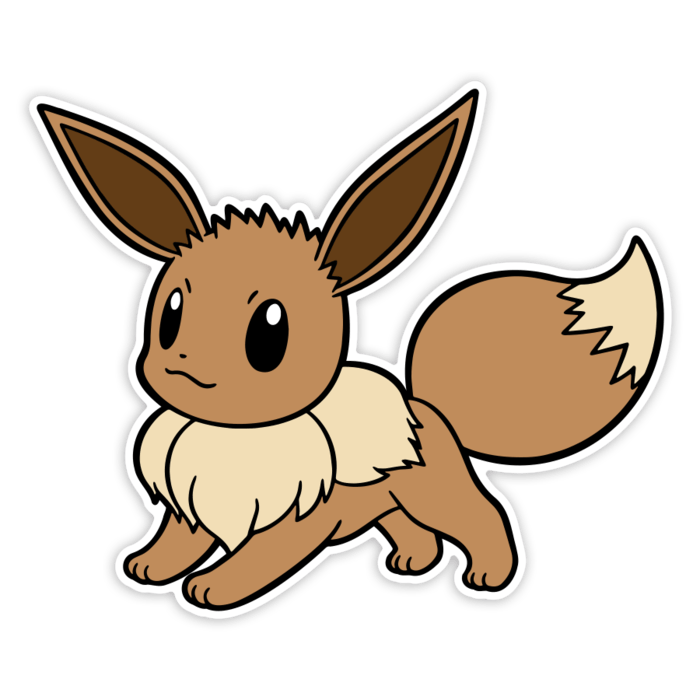 Adesivi per Auto e Moto: Eevee Classico in Azione