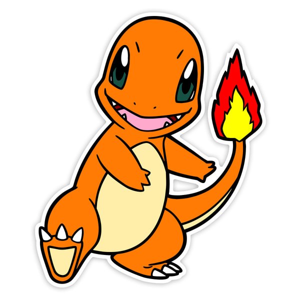Adesivi per Auto e Moto: Charmander Classico Sorridente