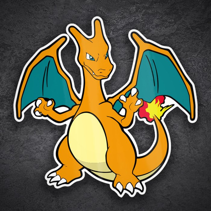 Adesivi per Auto e Moto: Charizard Classico Possente