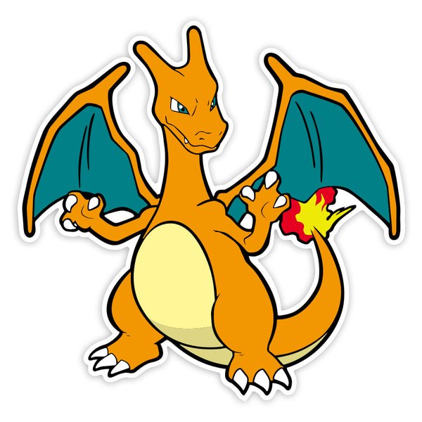 Adesivi per Auto e Moto: Charizard Classico Possente